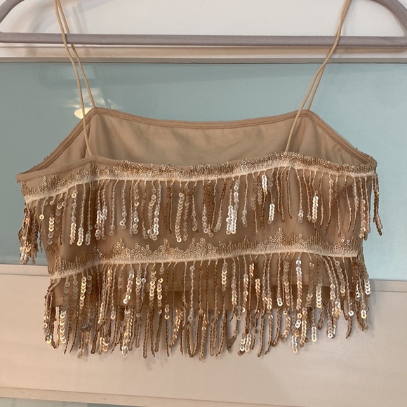 Champaign colored Sequence top - Picture 3 of 4